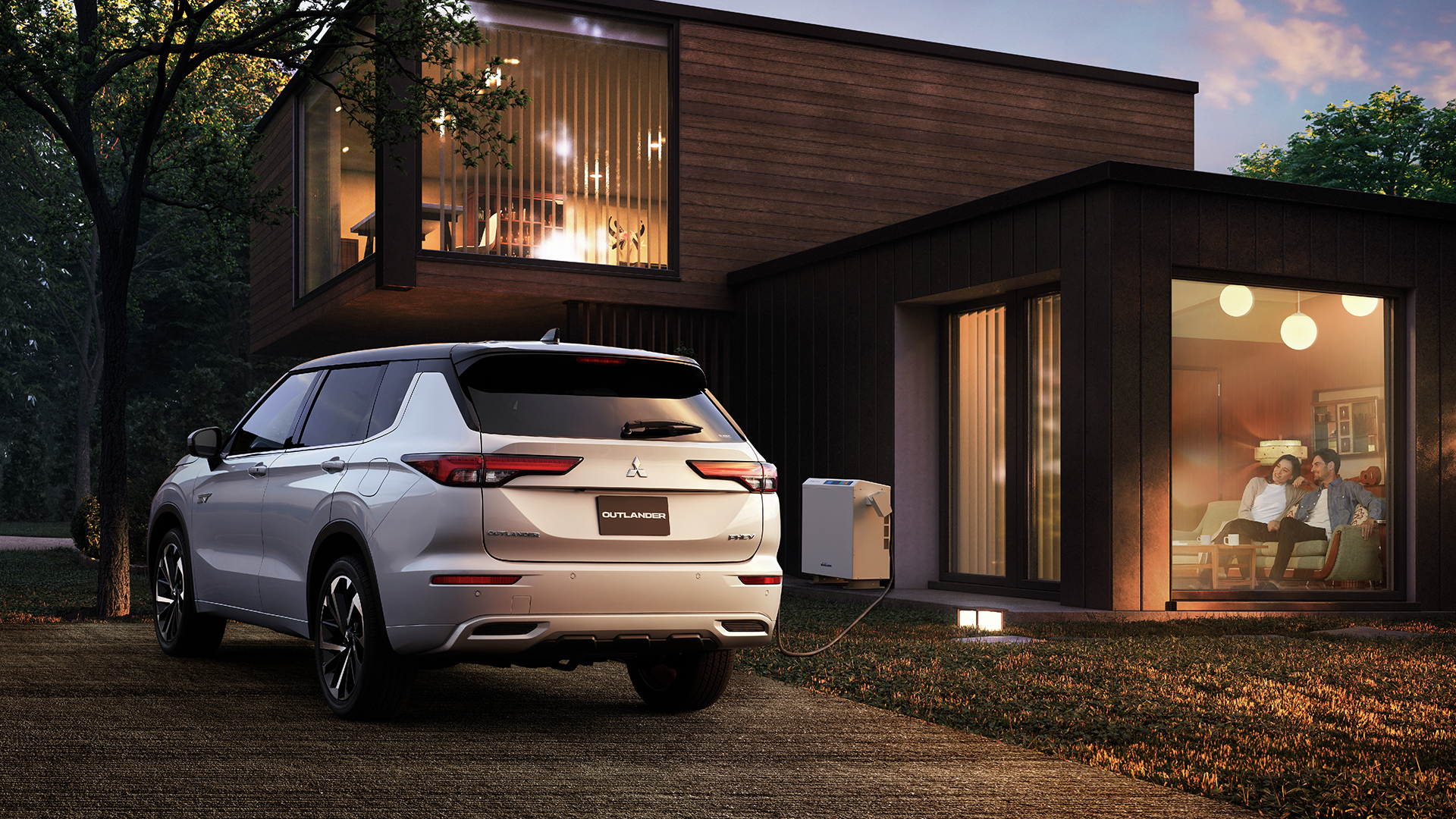 Outlander Plug-in Hybrid EV recharging at home